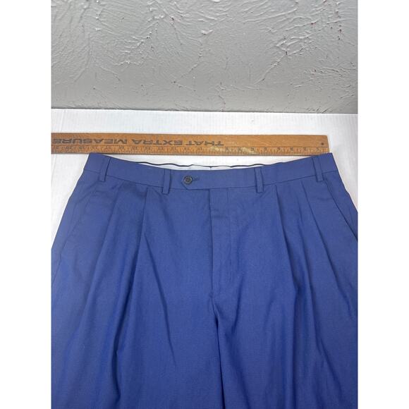 Ralph Ralph Lauren Black Label Blue Cuffed Dress Pants Pleated Front Size 38x32 - Picture 5 of 6